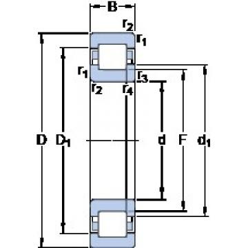 40 mm x 90 mm x 33 mm  SKF NUP 2308 ECML упорные шарикоподшипники