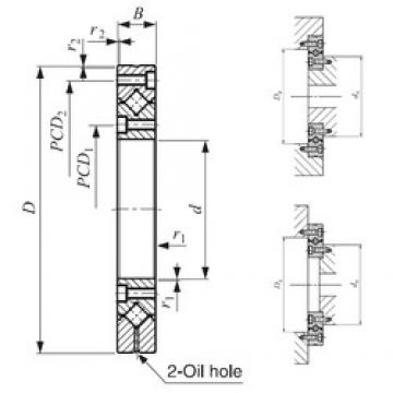 80 mm x 165 mm x 22 mm  IKO CRBF 8022 AD UU упорные роликоподшипники