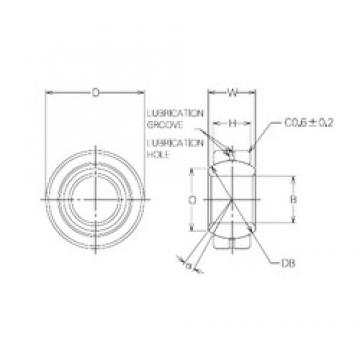 22 mm x 40 mm x 22 mm  NMB MBG22CR подшипники скольжения