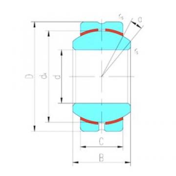 22 mm x 50 mm x 28 mm  LS GEBK22S подшипники скольжения