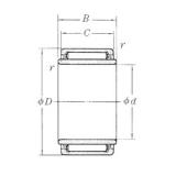 32 mm x 48 mm x 25,3 mm  NSK LM3825 игольчатые подшипники