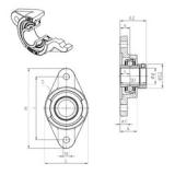 SNR EXFL203 подшипниковые узлы