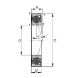 60 mm x 110 mm x 22 mm  FAG HCB7212-C-2RSD-T-P4S радиально-упорные шарикоподшипники