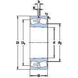 400 mm x 650 mm x 250 mm  SKF 24180 ECAK30/W33 сферические роликоподшипники