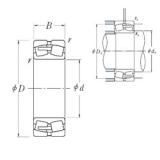 380 mm x 520 mm x 106 mm  NSK 23976CAE4 сферические роликоподшипники