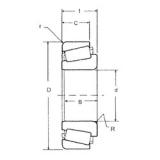 110 mm x 170 mm x 38 mm  FBJ 32022 конические роликовые подшипники